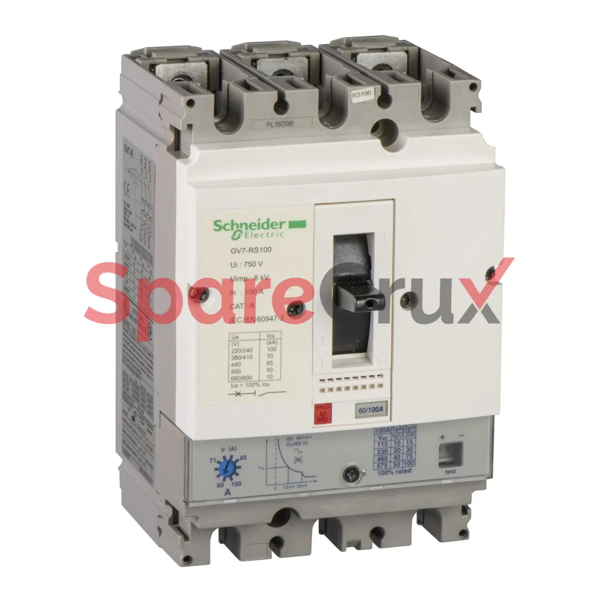 GV7RS220 | SCHNEIDER ELECTRIC | TeSys GV7 - circuit breaker - 3P - AC-3 - 132...220 A - thermal-magnetic