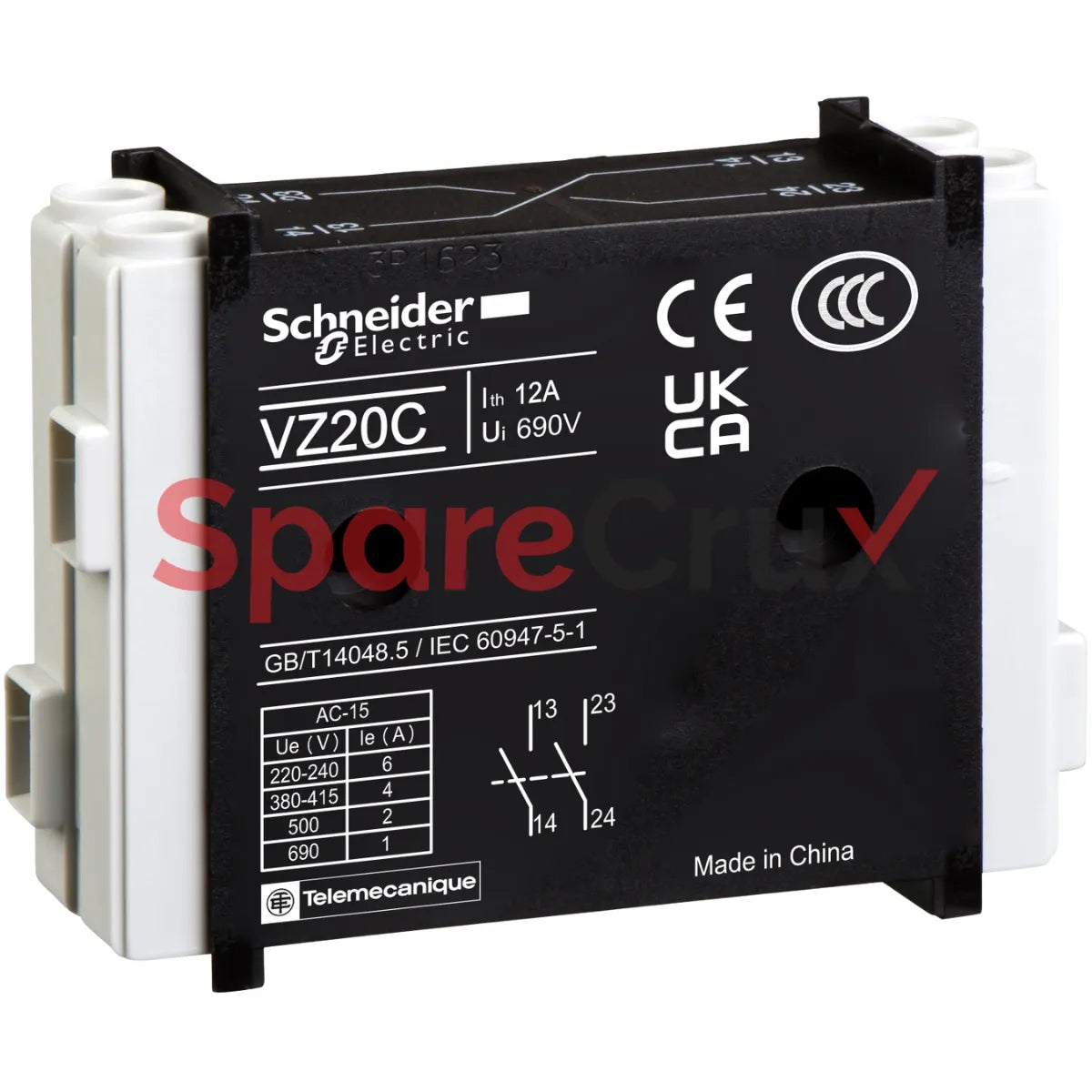 VZ20 | SCHNEIDER ELECTRIC | TeSys VARIO - auxiliary contact block - 1 NO + 1 NO
