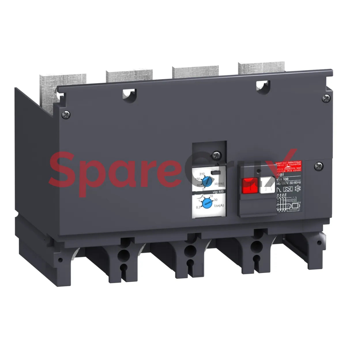 LV432456 | SCHNEIDER ELECTRIC | Vigi add-on protection module, Compact NSX 400/630, EasyPact CVS 400/630, MB type, 200 to 440 VAC, 300 mA to 30 A, 4P