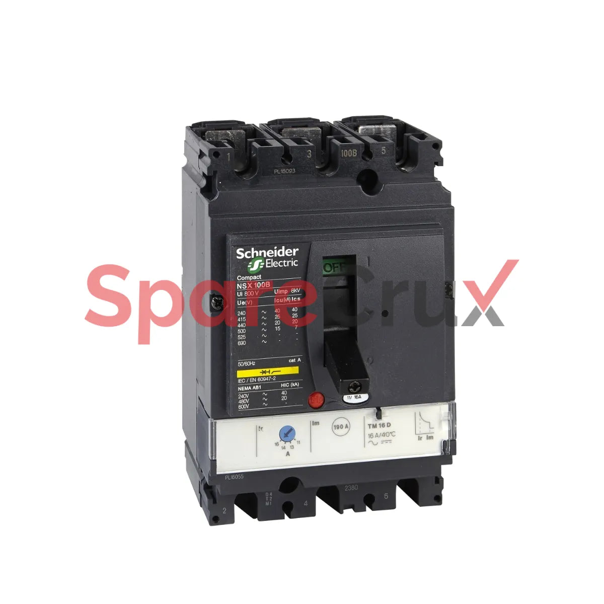LV429673 | SCHNEIDER ELECTRIC | circuit breaker Compact NSX100H, 70 kA at 415 VAC, TMD trip unit 50 A, 3 poles 3d