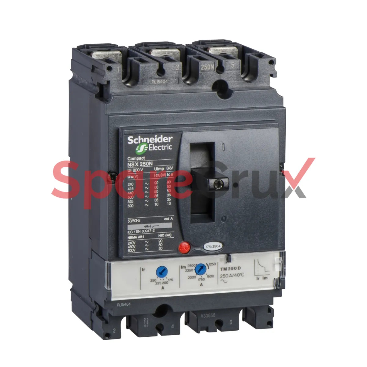 LV429847 | SCHNEIDER ELECTRIC | circuit breaker Compact NSX100N, 50 kA at 415 VAC, TMD trip unit 16 A, 3 poles 3d