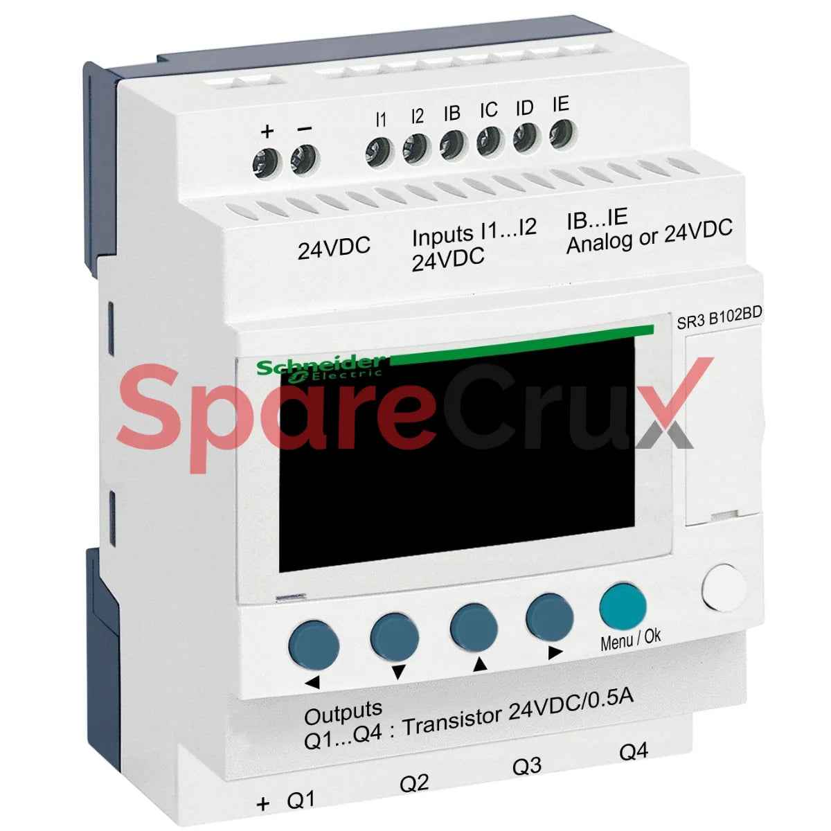 SR3B102BD | SCHNEIDER ELECTRIC | modular smart relay Zelio Logic - 10 I O - 24 V DC - clock - display