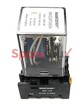 MKP-3P | SALZER | Relay – 3-Pole, 24V DC, Plug-In Type with LED Indication