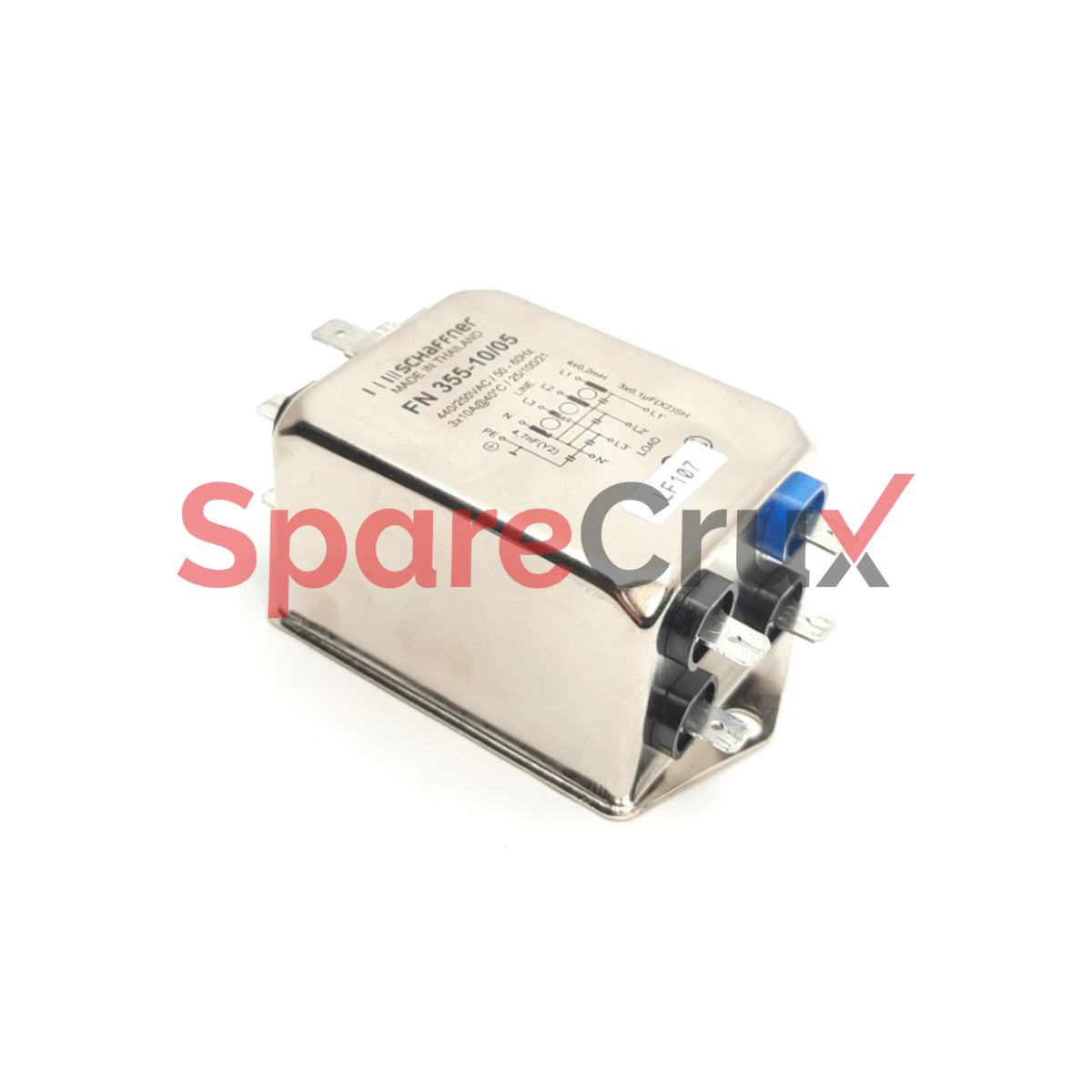 FN 355-10/05 | SCHAFFNER | 10a 440vac 400 Hz Flange Mount RFI Filter