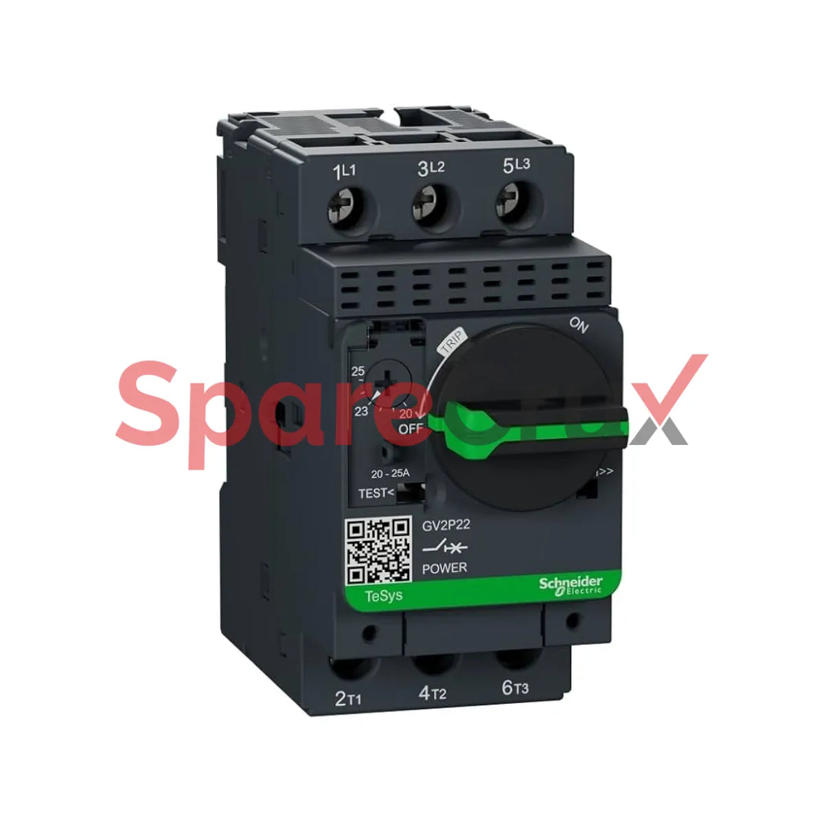 GV2P22 | SCHNEIDER ELECTRIC | 3-Pole Thermal Magnetic Motor Circuit Breaker (20–25A, Rotary Handle)