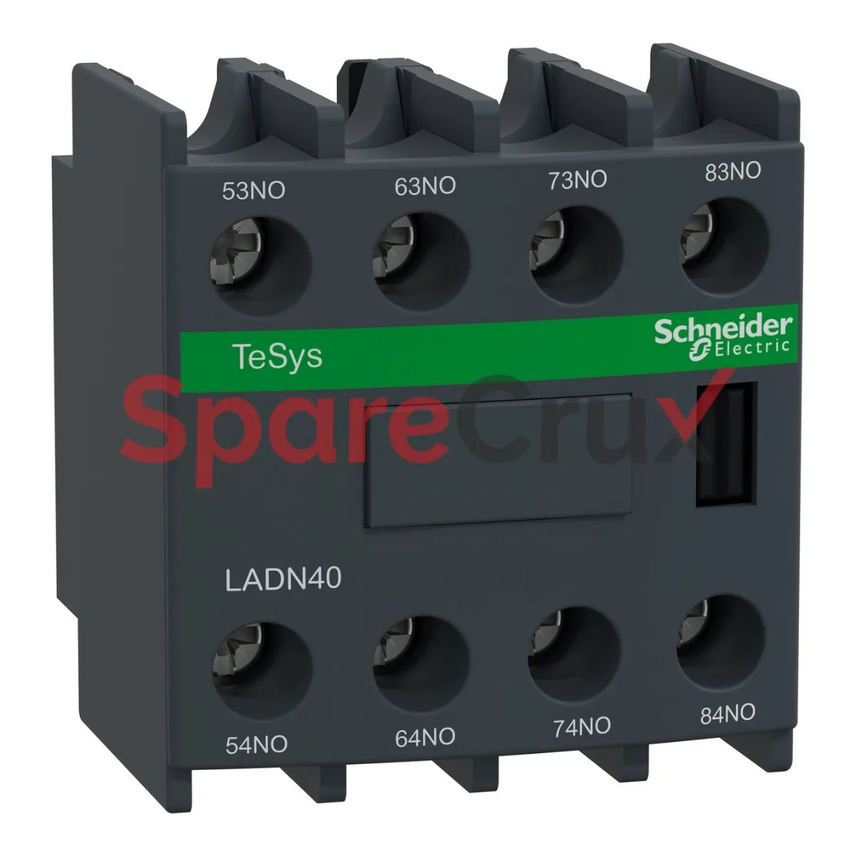 LADN40 | SCHNEIDER ELECTRIC | Auxiliary Contact Block, TeSys D, 4NO, Front Mounting, Screw Clamp Terminals