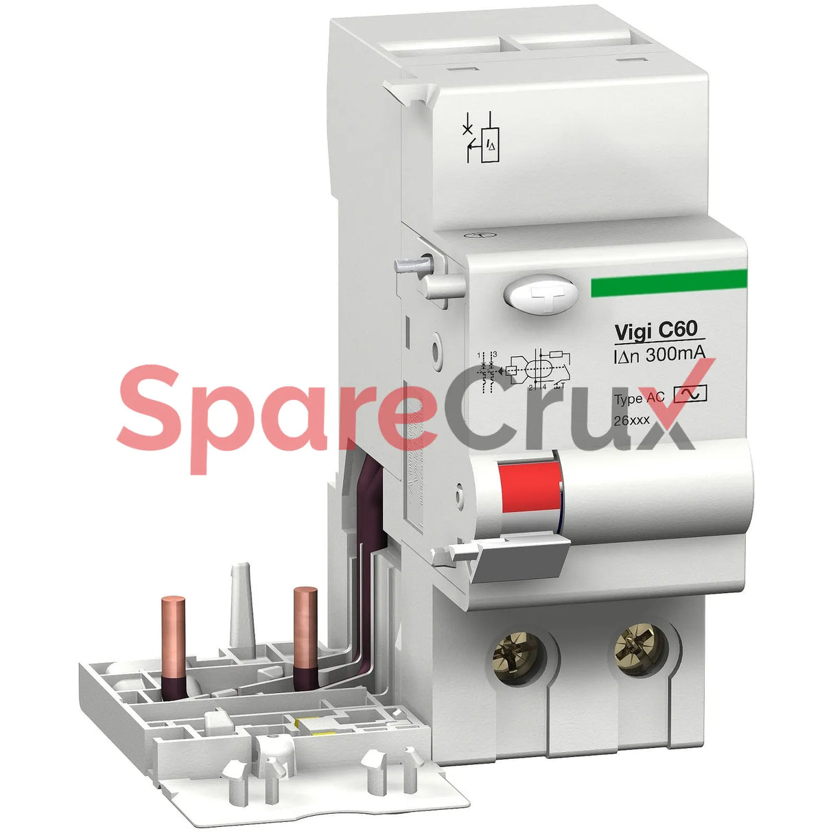 26611 | SCHNEIDER ELECTRIC |  C60 - earth-leakage add-on block - Vigi C60 - 2P - 63 A - 30 mA
