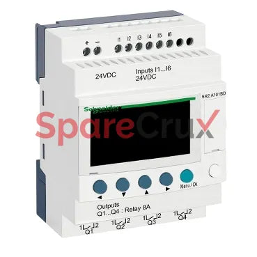 SR2A101BD | SCHNEIDER ELECTRIC | Compact Smart Relay Zelio Logic - 10 I O - 24 V DC - No Clock - Display