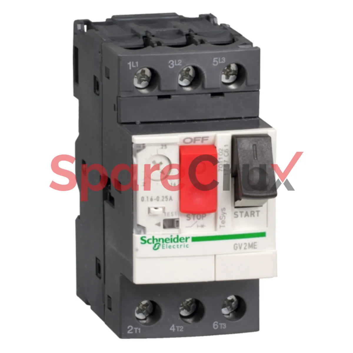 GV2-ME05C | SCHNEIDER ELECTRIC | GV2-ME05C Thermal Magnetic Motor Circuit Breaker, 1.6–2.5 A, 3 Pole