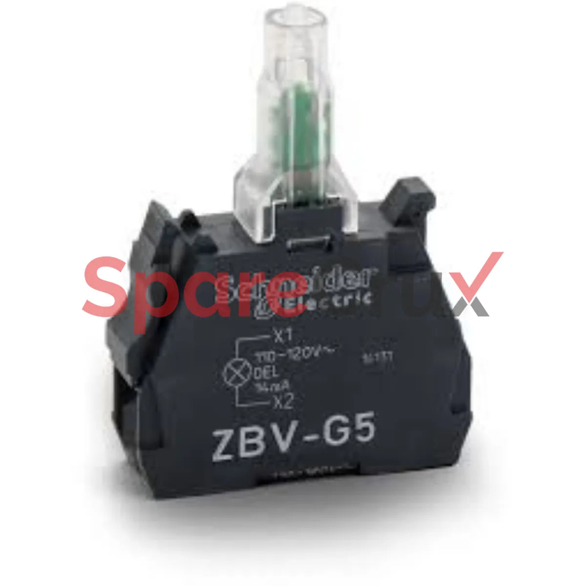 ZBV-G5 | SCHNEIDER ELECTRIC | Illuminated LED Light Block, 24V AC/DC, Green, for Harmony XB4 Series
