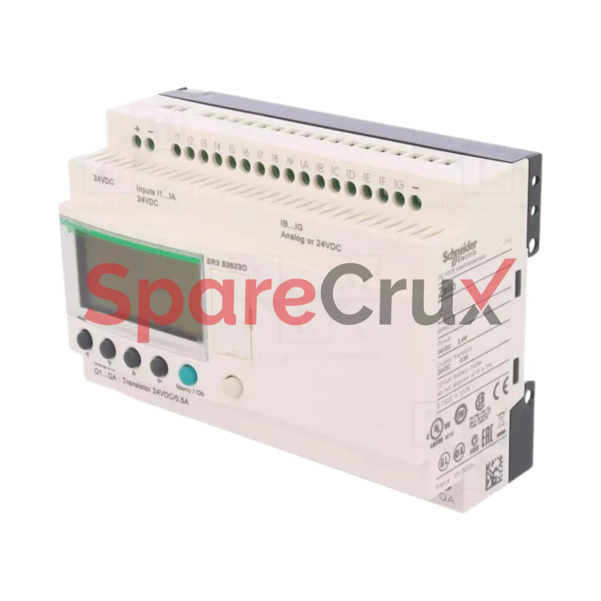 SR3B262BD | SCHNEIDER ELECTRIC | Modular smart relay Zelio Logic - 26 I O - 24 V DC - clock - display