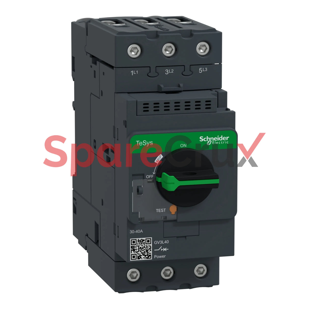 GV3L 40 | SCHNEIDER ELECTRIC |  Motor circuit breaker, TeSys GV3, 3P, 40 A, magnetic, rotary handle, EverLink terminals