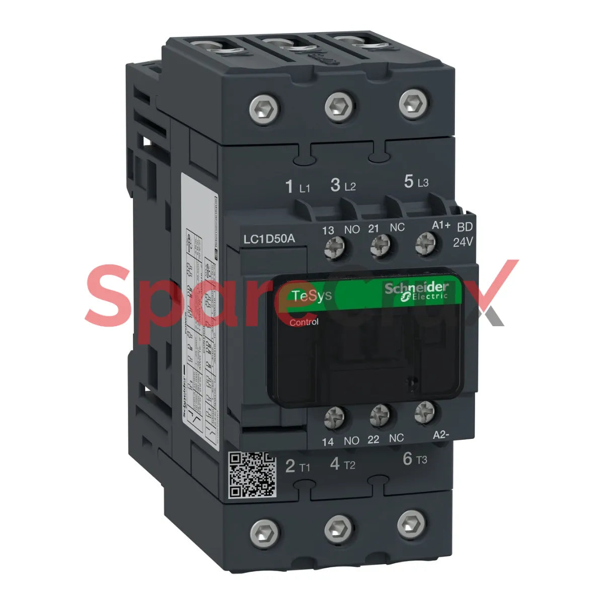 LC1D50ABD | SCHNEIDER ELECTRIC | TeSys D Contactor - 3P(3 NO) - AC-3 - <= 440 V 50 A - 24 V DC Standard Coil