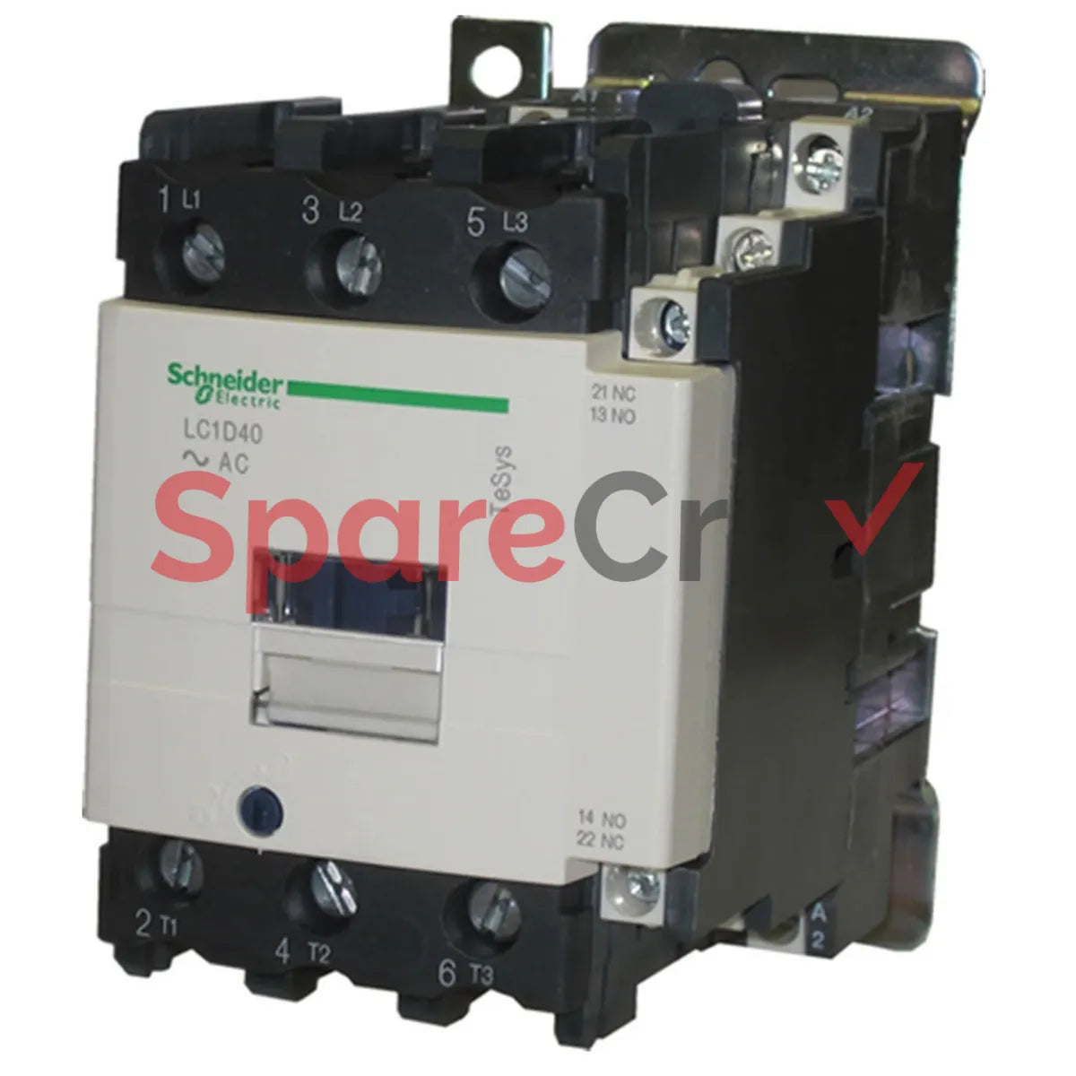 LC1D404 | SCHNEIDER ELECTRIC |  TeSys D Contactor, 3 Pole, 40 A (AC-3), 60 A (AC-1), 110–120 V AC Coil