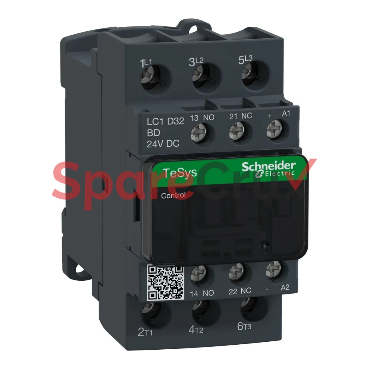 LC1D32BD | SCHNEIDER ELECTRIC |  TeSys D contactor - 3P(3 NO) - AC-3 - <= 440 V 32 A - 24 V DC coil
