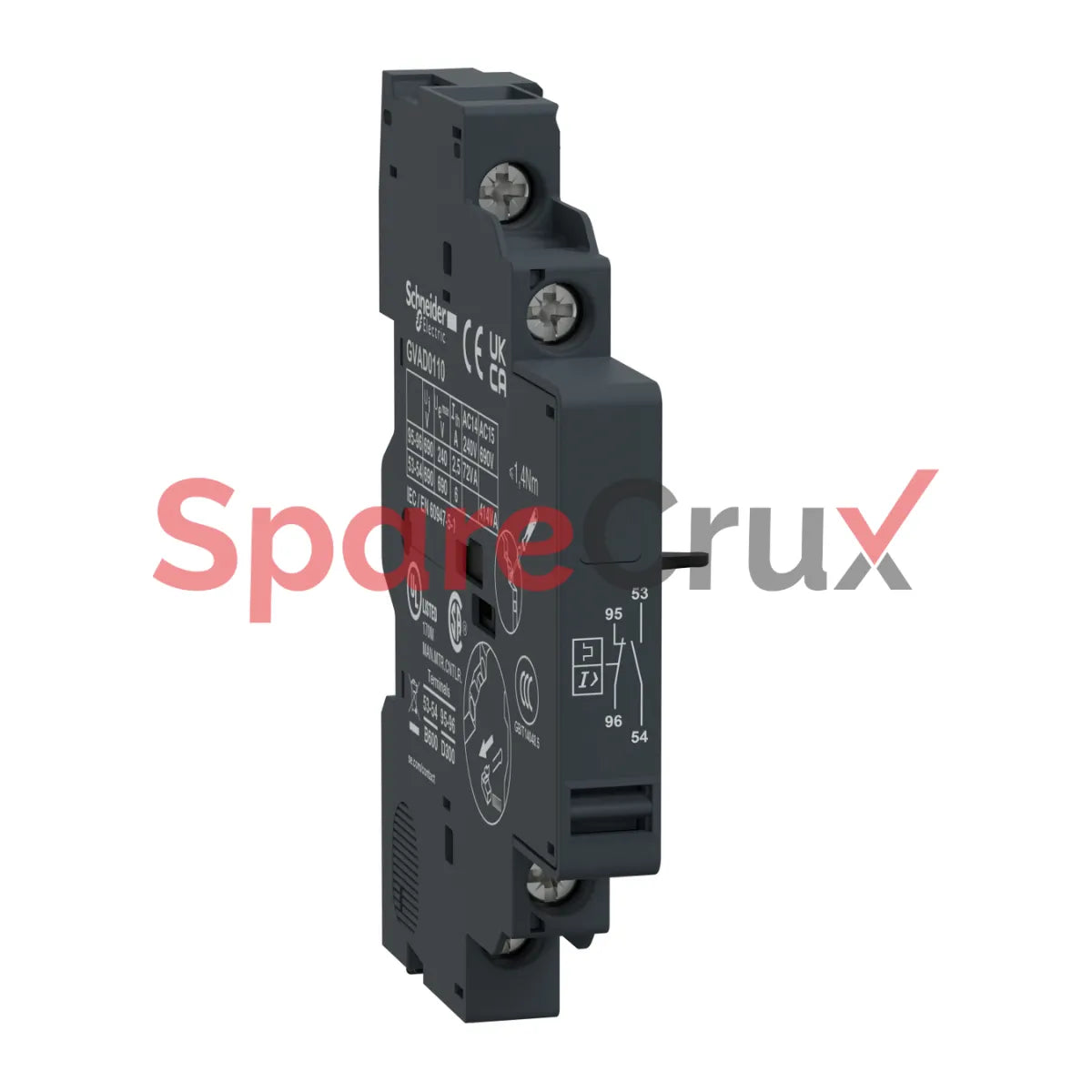 GVAD0110 | SCHNEIDER ELECTRIC | TeSys GV2 & GV3 - auxiliary contact - 1 NO + 1 NC (fault)