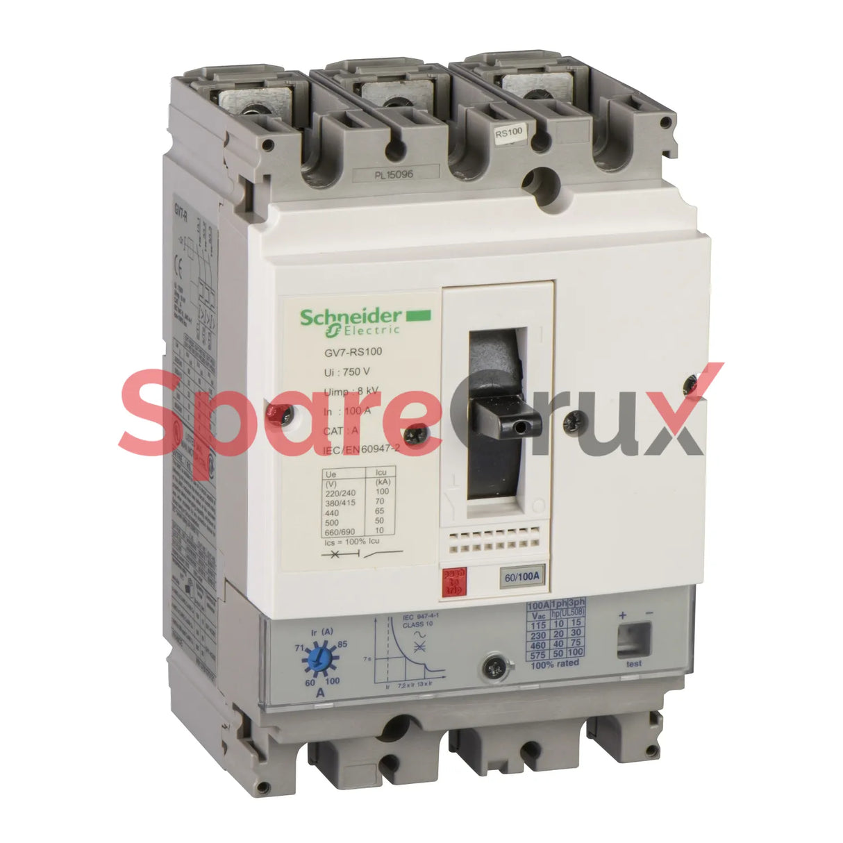 GV7RS80 | SCHNEIDER ELECTRIC | TeSys GV7 - Circuit Breaker - 3P - AC-3 - 48...80 A - Thermal-Magnetic