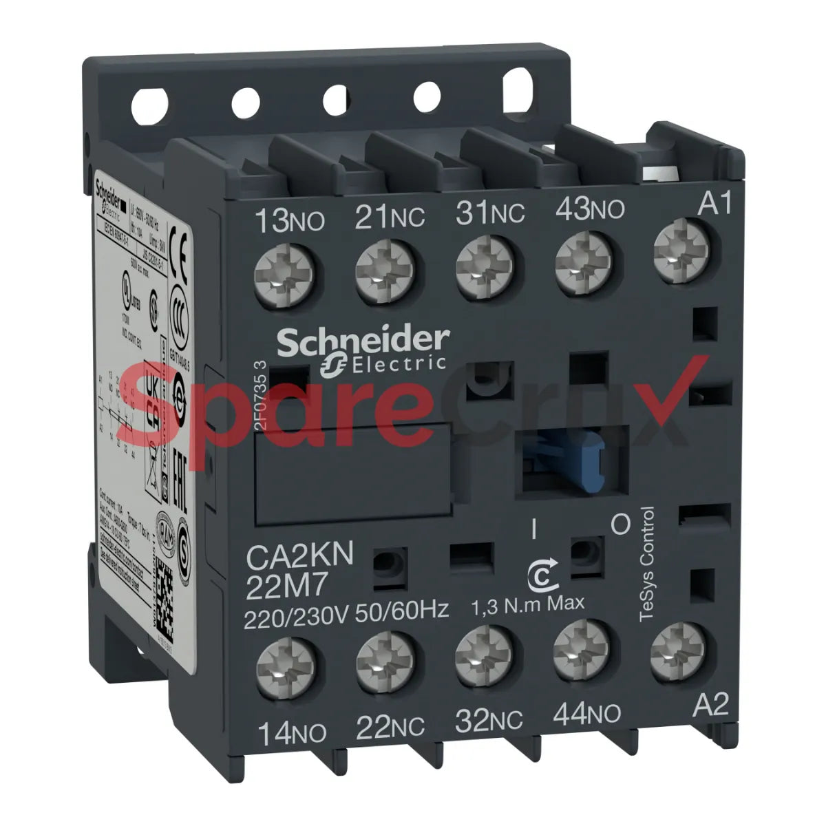 CA2KN22M7 | SCHNEIDER ELECTRIC | TeSys K Control Relay - 2 NO + 2 NC - <= 690 V - 220...230 V AC Coil