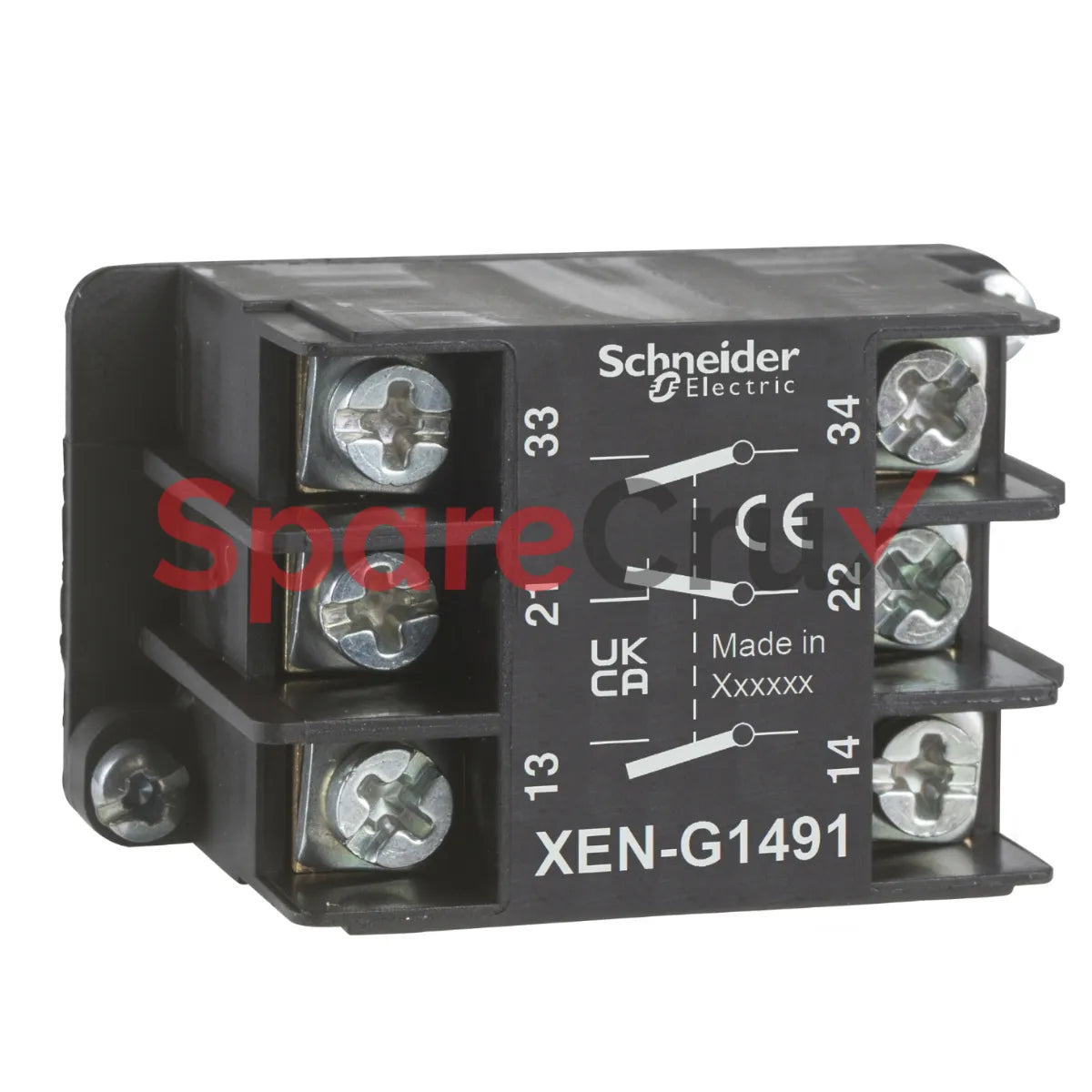 XENG1491 | SCHNEIDER ELECTRIC | Spring Return Contact Block - 1 NC + 2 NO