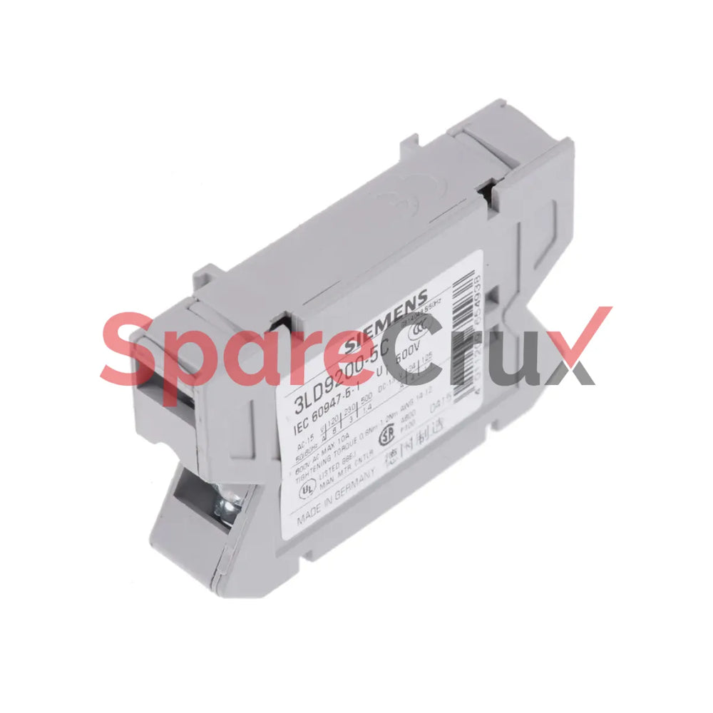 3LD9200-5C | SIEMENS | Auxiliary Contact, 2 Contact, 1NC + 1NO, Floor Mount