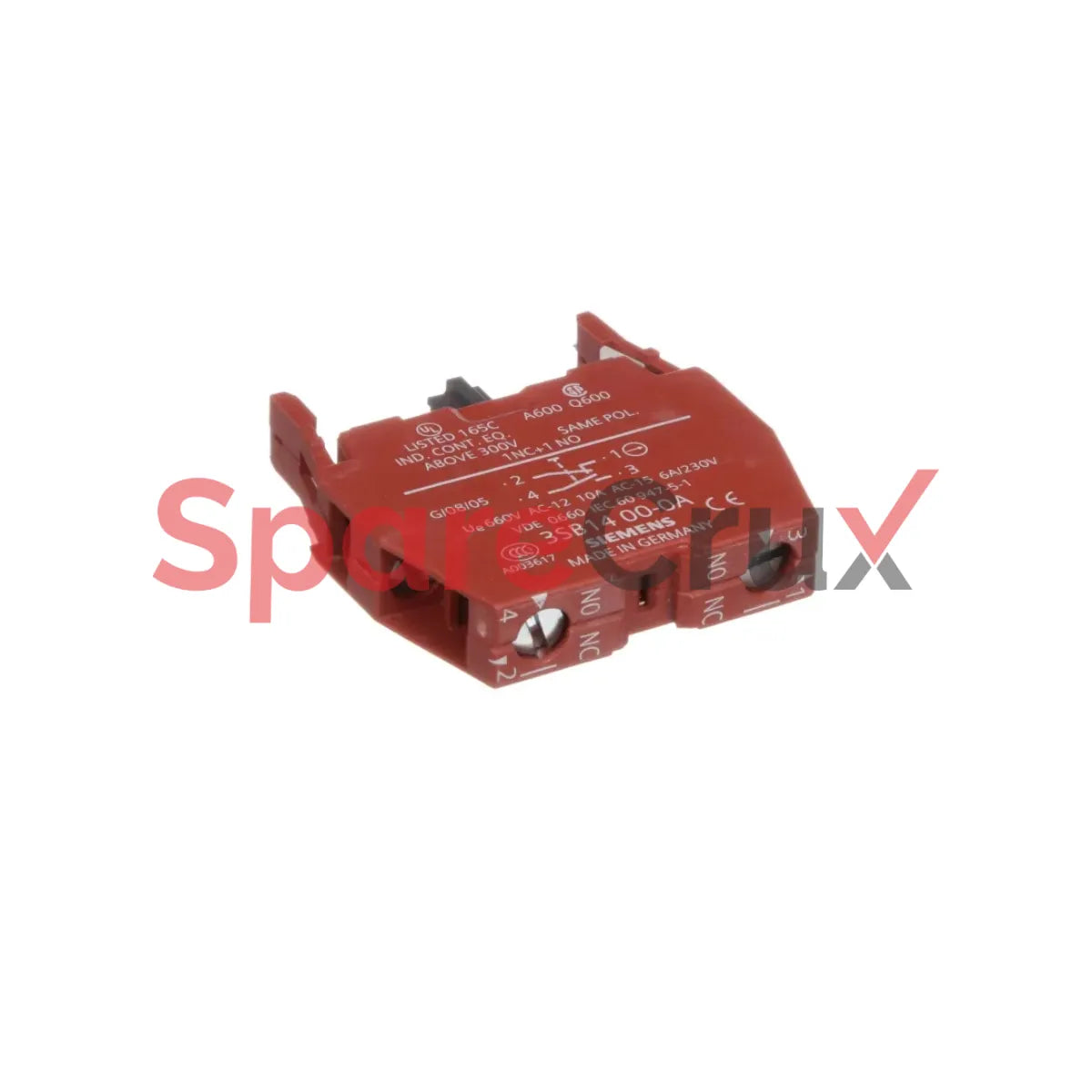 3SB14 00-0A | SIEMENS | Auxiliary Contact Block 22Mm 1NO+1NC 10A 400Vac