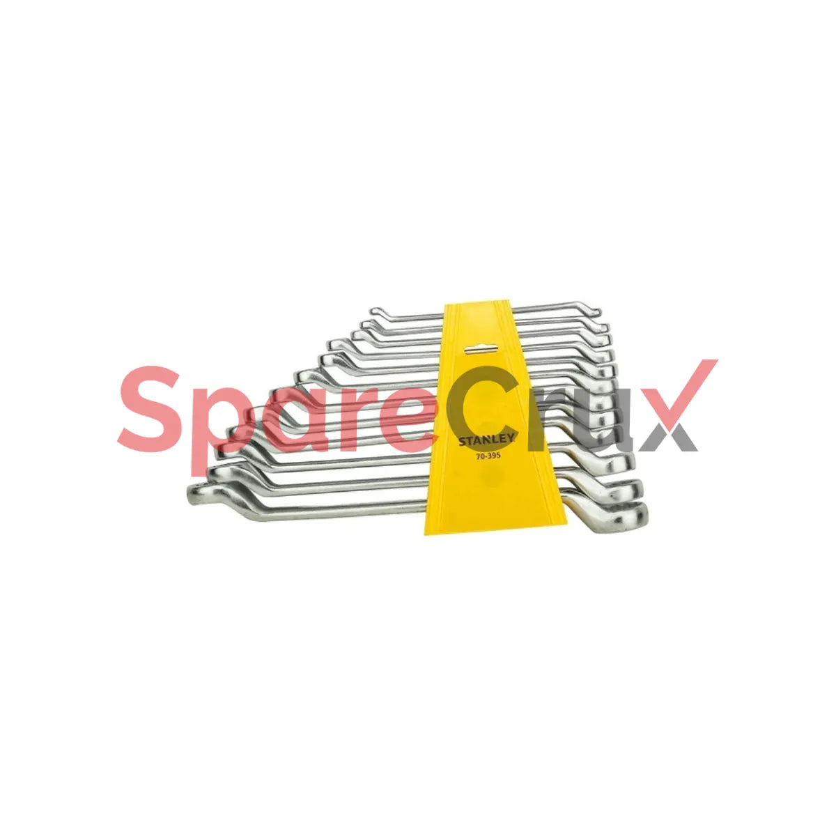 70-395 | STANLEY | 12-piece Matte Finish Chrome Vanadium Steel Shallow Offset BI-HEX Ring Spanner Set