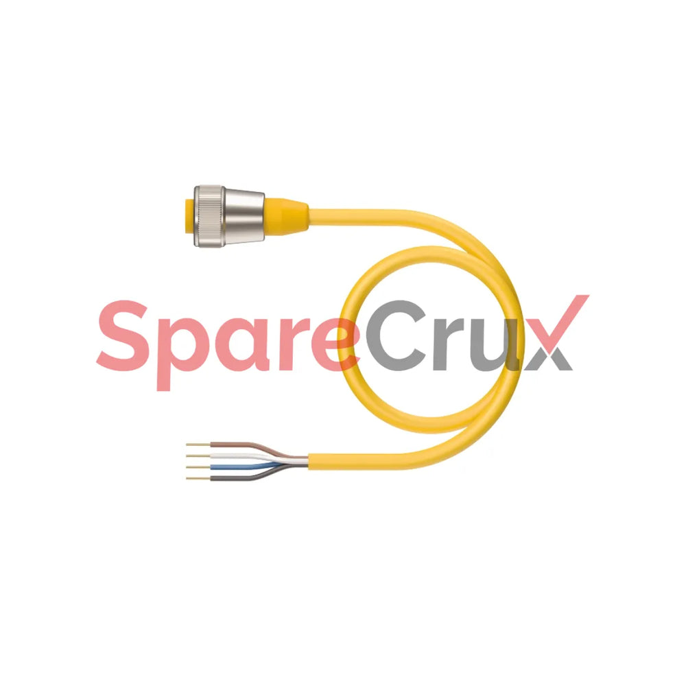 U2048 | TURCK | 7/8-16UN Female Straight, 4 Wire, PVC, Yellow