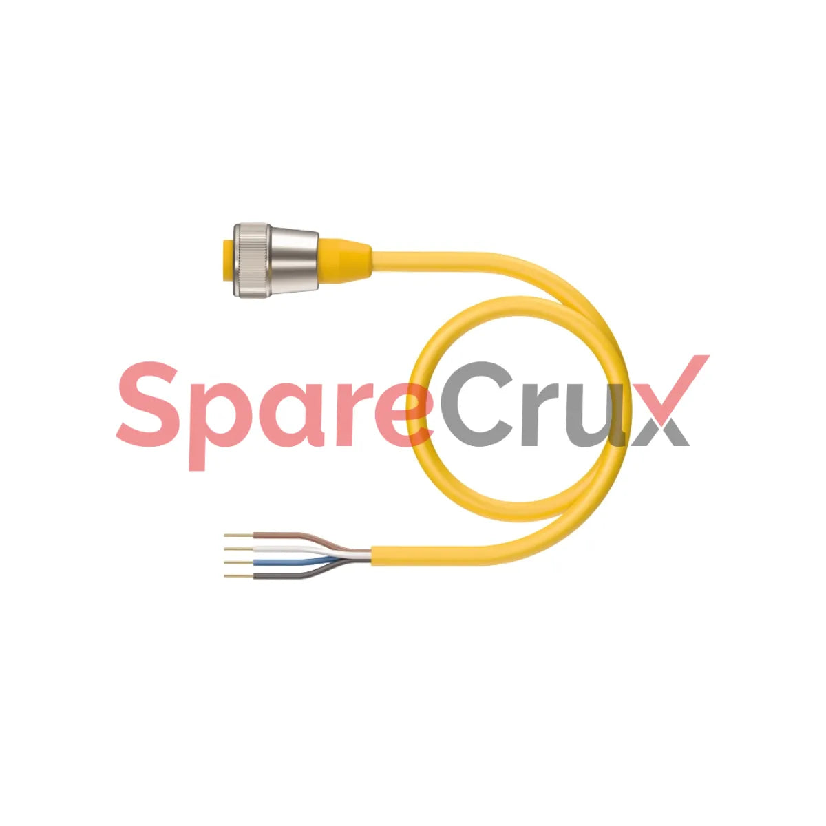 U2048 | TURCK | 7/8-16UN Female Straight, 4 Wire, PVC, Yellow