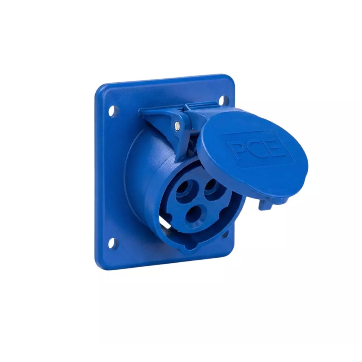 425-6 | HENSEL ELECTRIC | Insulated Plug Panel Mounting Socket Angled 32 Amp 3P + N + E