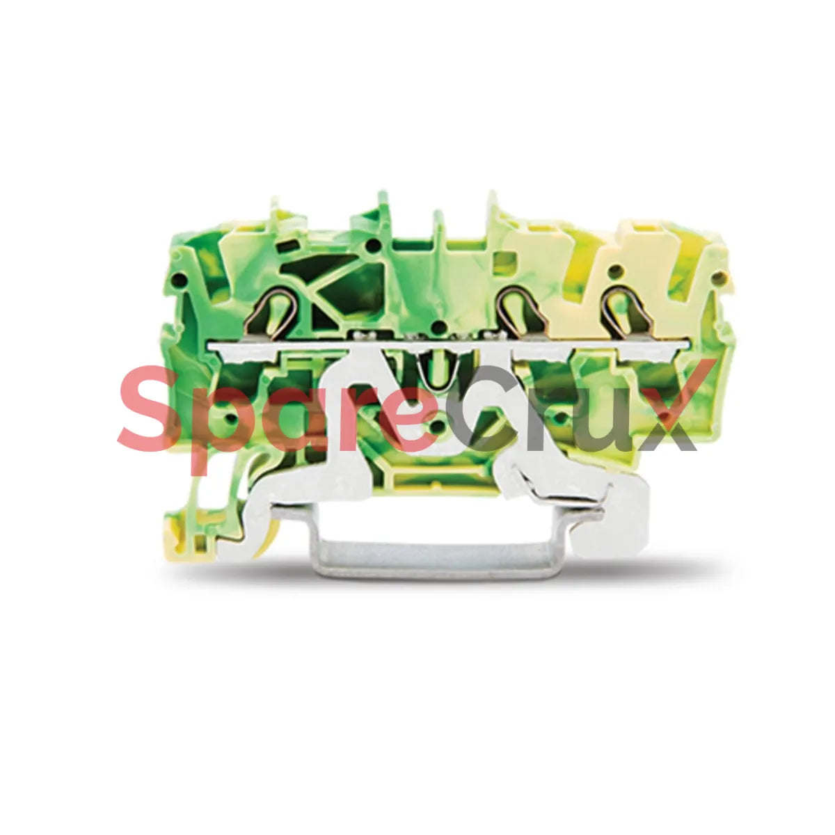 2002-1307 | WAGO | 3-Conductor Ground Terminal Block, 2.5 mm², Push-in CAGE CLAMP®, Green-Yellow, Ex e II, DIN Rail