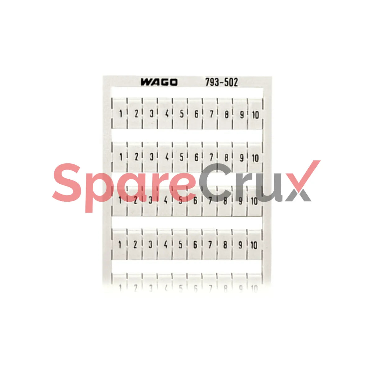 793-502 | WAGO | WMB Marking Card; 1–10., Horizontal, Snap-On, White