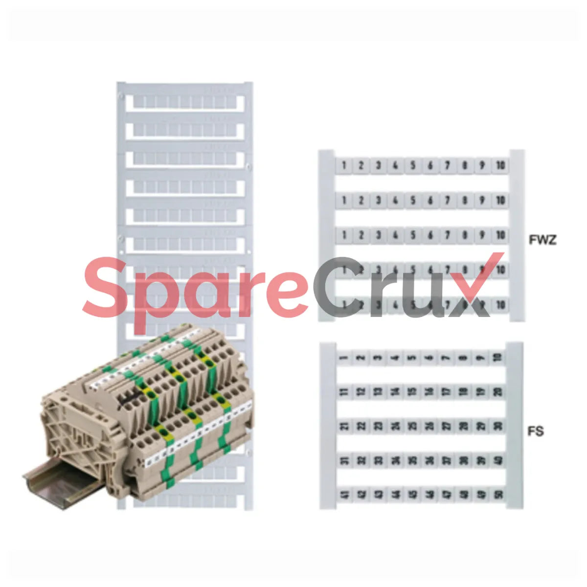 1276960001 | WEIDMULLER | DEKAFIX 8 FWZ Marked 1–10, 50/Pack