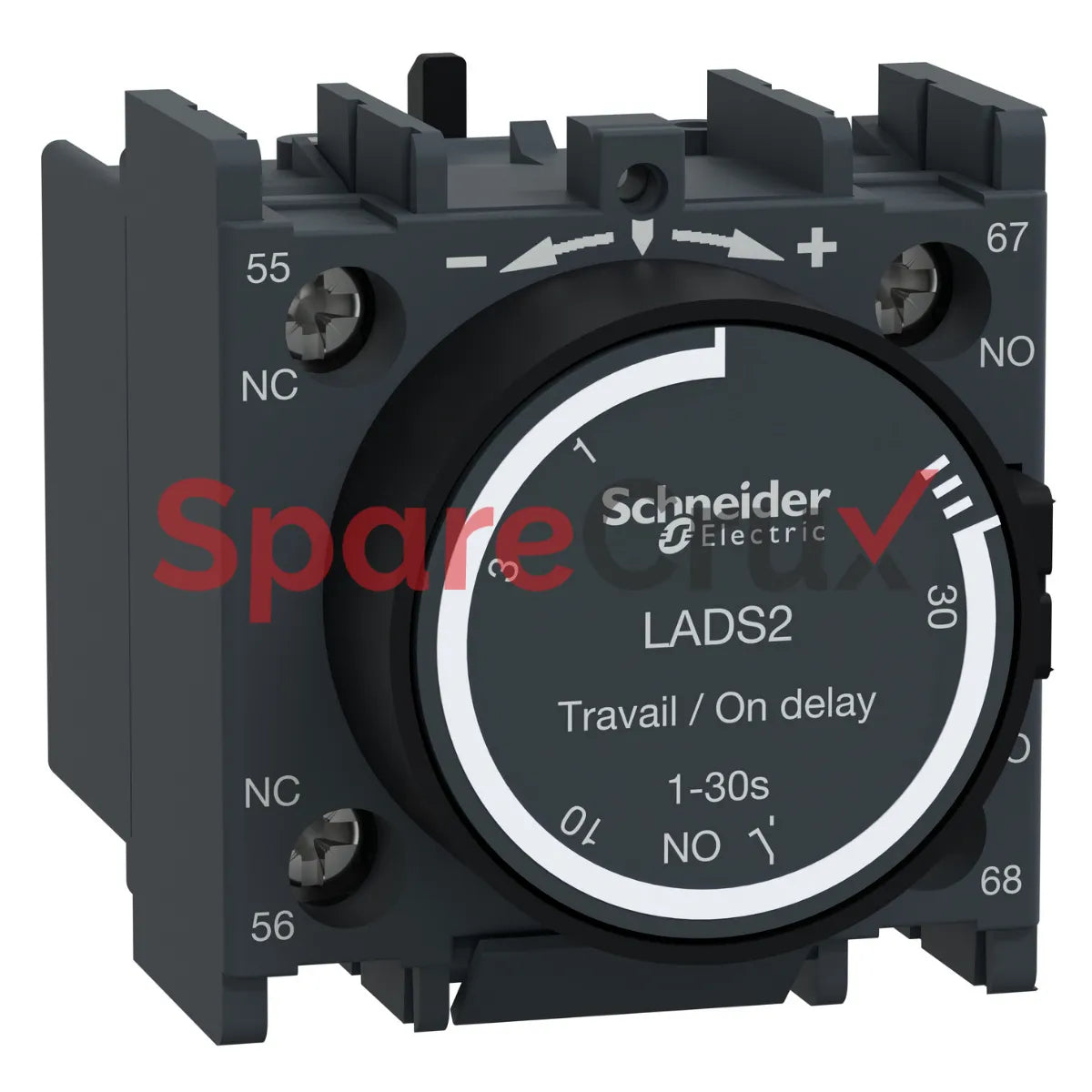 LADS2 | SCHNEIDER ELECTRIC | TeSys D - time delay auxiliary contact block - 1 NO + 1 NC screw clamp terminals