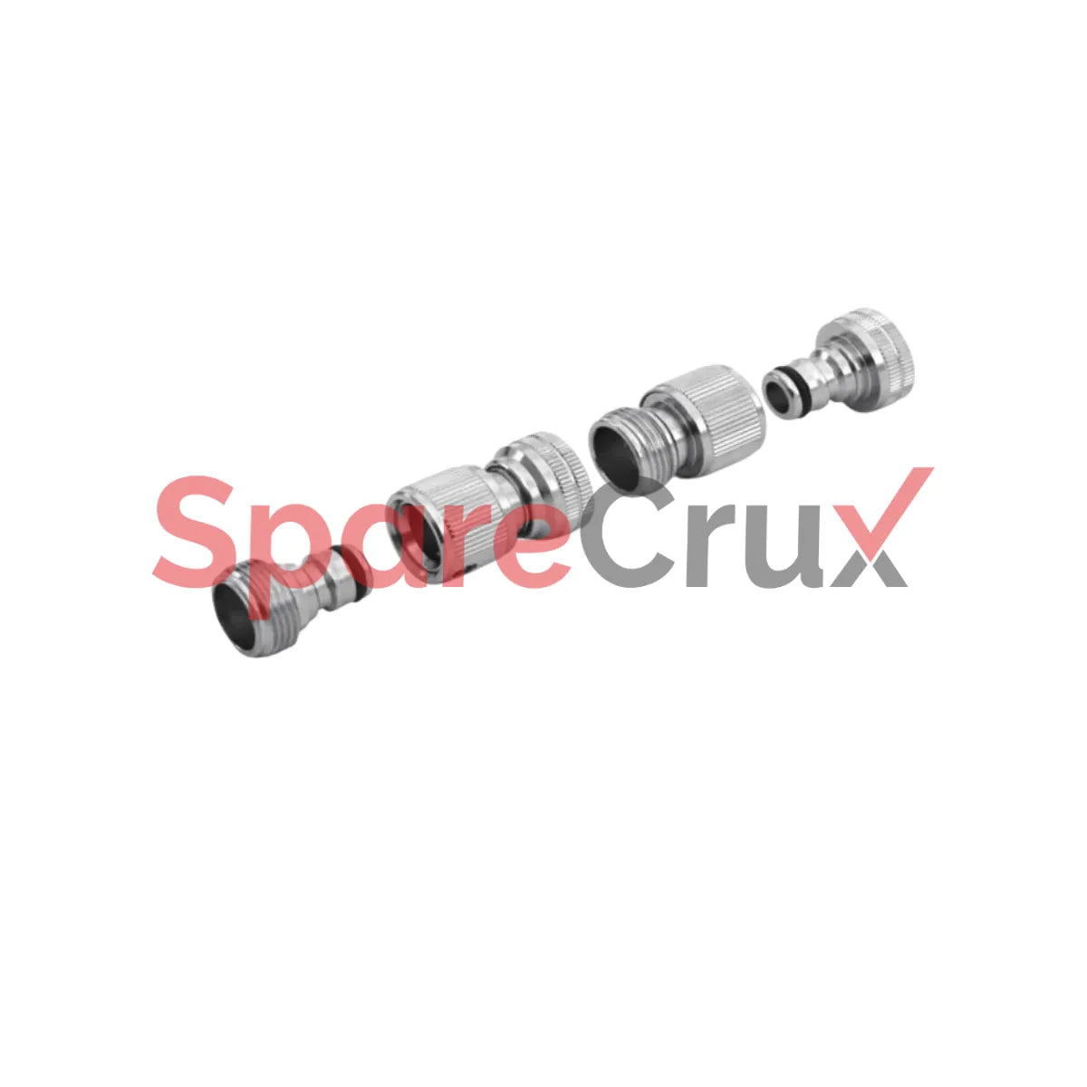 ZQC4P | ZEPHYR | 4 Pcs Brass Silver Quick Connector Set