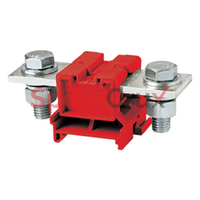 Cbb150R | Connectwell 150 Sq.mm Feed Through Bolt/Nut Type Terminal Block In Red Colour