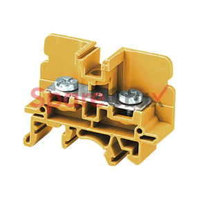 Cbs5Uy | Connectwell 16 Sq.mm M5 Screw Barrier Type Terminal Block In Yellow Colour