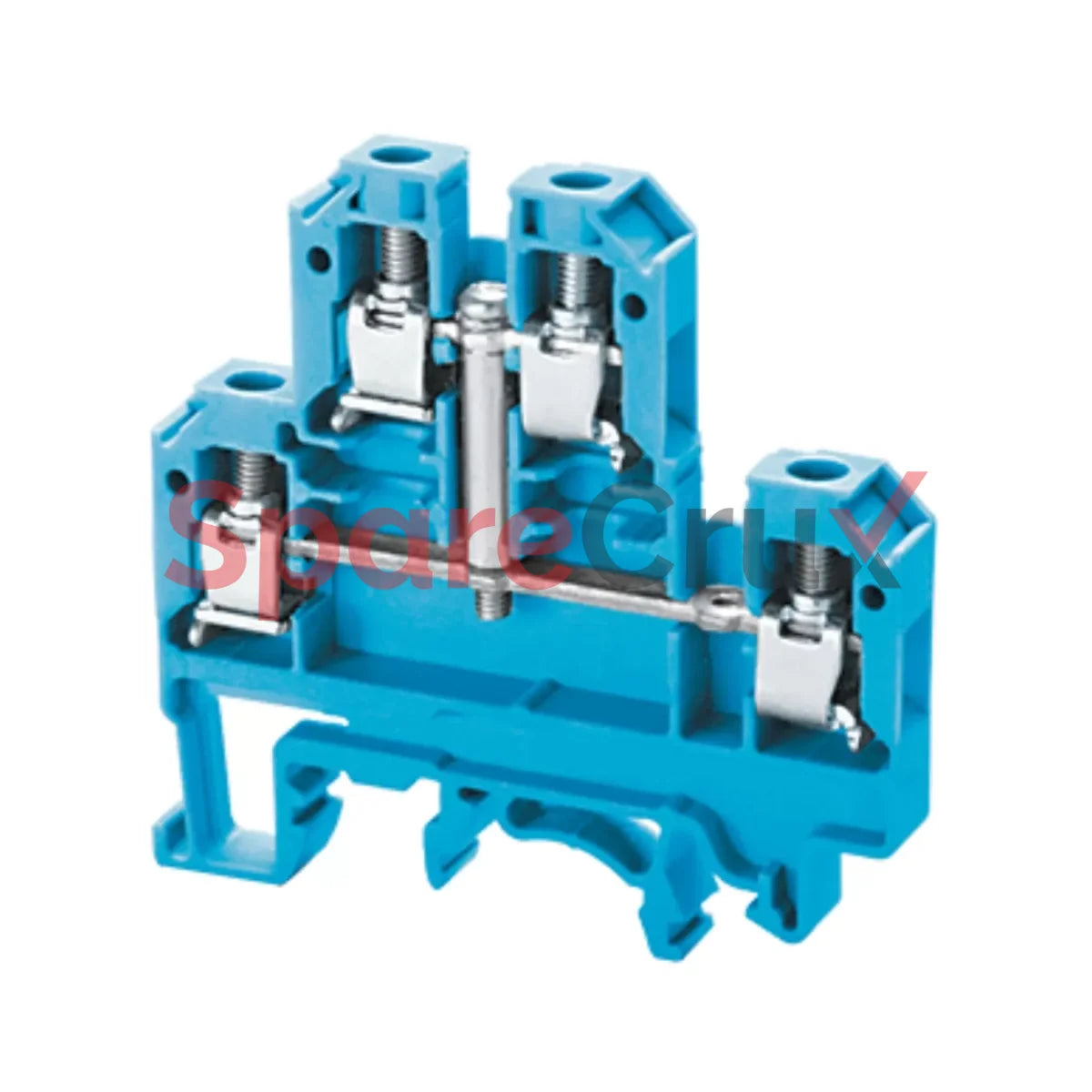 Cdl4Un(I.s)Bu | Connectwell 4 Sq.mm Internally Shorted Double Level Terminal Block In Blue
