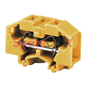 Cm1.5S2Y | Connectwell 1.5 Sq.mm Panel Mount Spring Clamp Terminal Block In Yellow Colour.