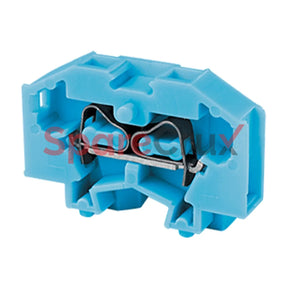 Cm1.5Sbu | Connectwell 1.5 Sq Mm Panel Mount Spring Clamp Terminal Block In Blue Colour.