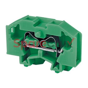 Cm1.5Sgn | Connectwell 1.5 Sq Mm Panel Mount Spring Clamp Terminal Block In Green Colour.