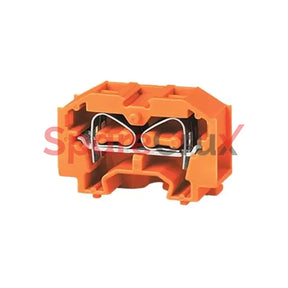 Cm2.5S2O | Connectwell 2.5 Sq.mm Panel Mount Spring Clamp Terminal Block In Orange Colour.