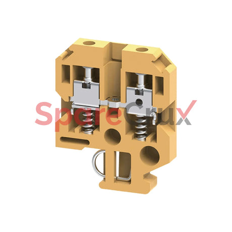 Cts4Sc | Connectwell 4 Sq.mm Spring Loaded Terminal Block In Khaki/Beige Colour
