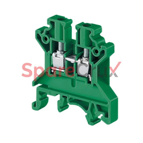 Cts4Ungn | Connectwell 4 Mm² Feed Thru Screw Clamp Terminal Block Green Colour