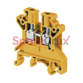 Cts4Uny | Connectwell 4 Mm² Feed Thru Screw Clamp Terminal Block Yellow Colour