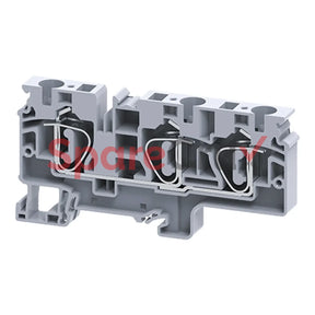 Cx10/3 | Connectwell 10 Sq.mm Feed Through Spring Clamp Terminal Block In Grey Colour