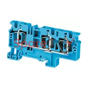 Cx10/3Bu | Connectwell 10 Sq.mm Feed Through Spring Clamp Terminal Block In Blue Colour