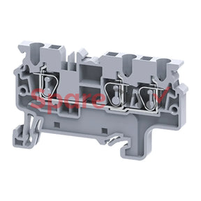 Cx2.5/3 | Connectwell 2.5 Sq.mm Feed Through Spring Clamp Terminal Block In Grey Colour