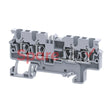 Cx2.5/4 | Connectwell 2.5 Sq.mm Feed Through Spring Clamp Terminal Block In Grey Colour