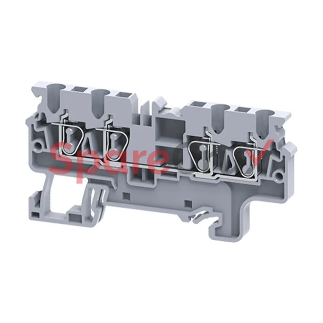 Cx2.5/4 | Connectwell 2.5 Sq.mm Feed Through Spring Clamp Terminal Block In Grey Colour