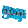 Cx2.5/4Bu | Connectwell 2.5 Sq.mm Feed Through Spring Clamp Terminal Block In Blue Colour